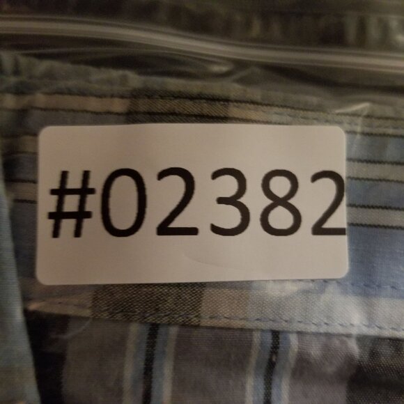 Wrangler Shirt Mens XL Blue Plaid Western Pearl Snap Short Sleeve *Read* - Picture 10 of 10